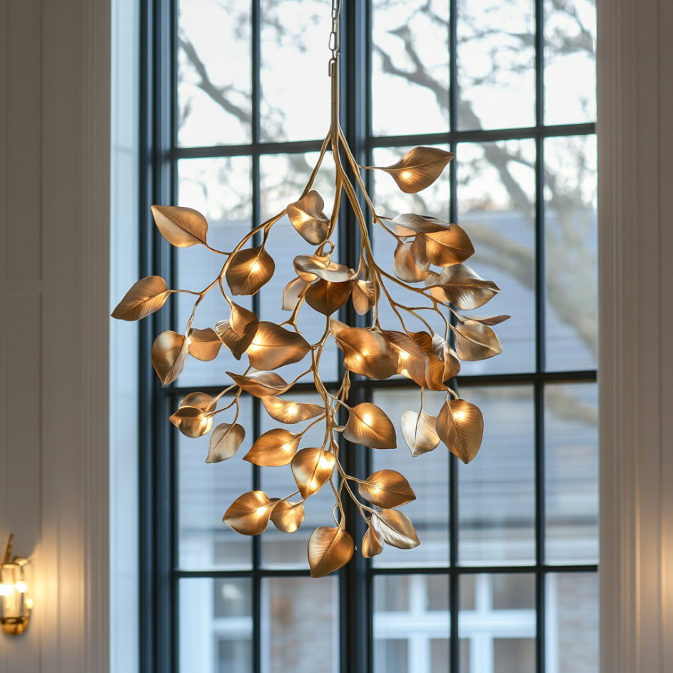 Suspension Feuilles d'or